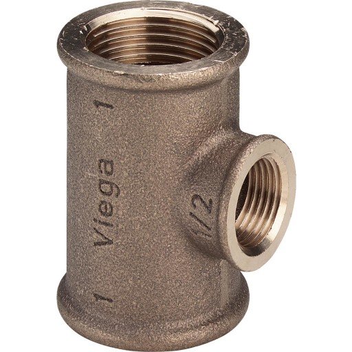 Viega Rødgods T-stykke 3/8" for Vanninstallasjon