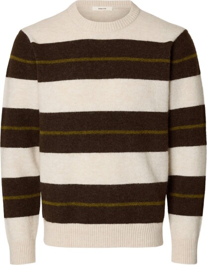 Selected Slmrai Ls Knit Reg Crew Neck Noos OATMEAL M