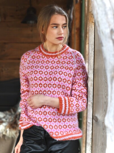 Garnius SVALASTOG KOS rosa/oransje M/ skinnlapp Garnius SVALASTOG KOS rosa/oransje M/ skinnlapp