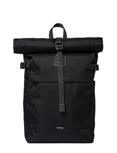 SANDQVIST Icon Rolltop Backpack M - Black - ONE SIZE SANDQVIST Icon Rolltop Backpack M - Black - ONE SIZE