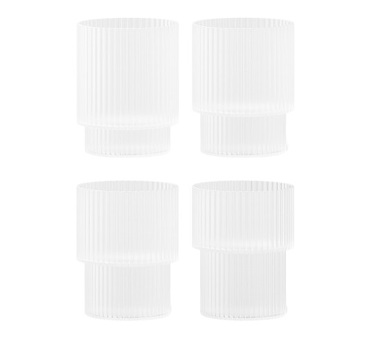Ferm Living Ripple drikkeglass 4-pk frostet