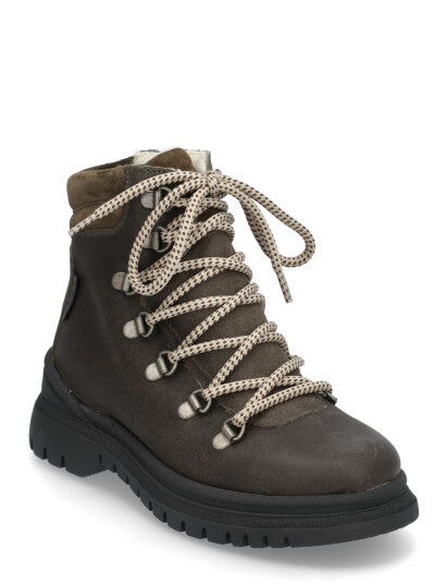 ANGULUS Boots Flat With Lace And Zip Khaki green 35 ANGULUS Boots Flat With Lace And Zip Khaki green 35