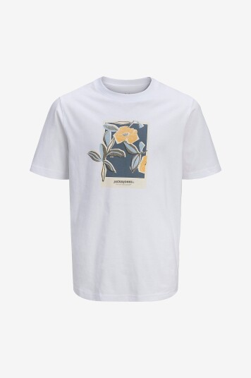 Jack & Jones Junior T skjorte jorAlmeria Front Tee SS Crew Neck J Hvit