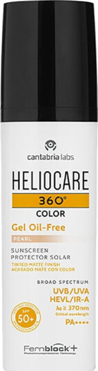 Heliocare 360º Gel Oil-Free SPF 50 Solkrem for Fet og Kombinert Hud 50 ml