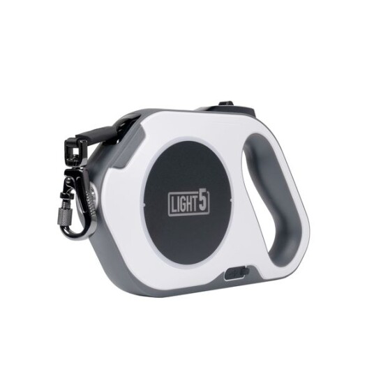 Hundebånd Light5 Doggo Led Leash 5 M Hvit