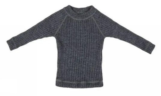 Overdel i tykk mørkegrå ull | Joha | Baby | Mørkegrått | størrelse 50 | 100% Soft Ull til