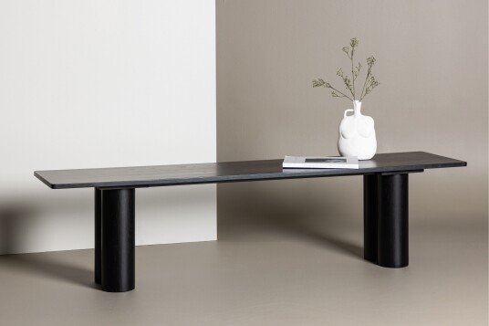 Spisebenk Olivia 40x180x45 cm Svart Svart Spisebenk Olivia 40x180x45 cm Svart Svart