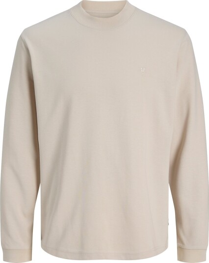 Jack & Jones Jprblaethan Ls Mock Neck Tee Beige M