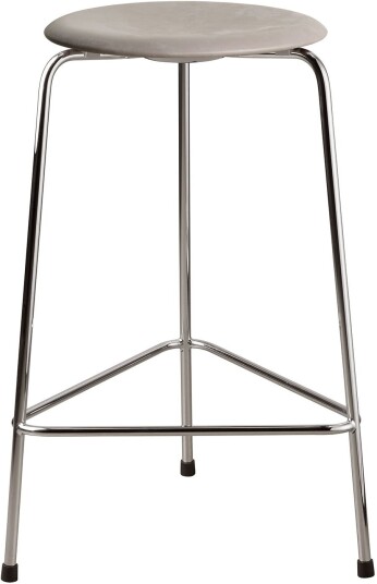 Fritz Hansen - High Dot Barstool Lava Buffed Leather Barstoler Arne Jacobsen Grå Lær/metall