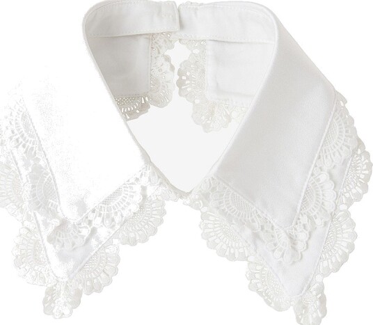 Ellos Collection Krage med brodert kant Hvit Ellos Collection Krage med brodert kant Hvit