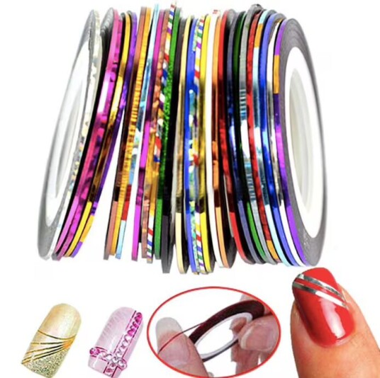 Striping tape  nageltejp  nageldekorationer 10pack