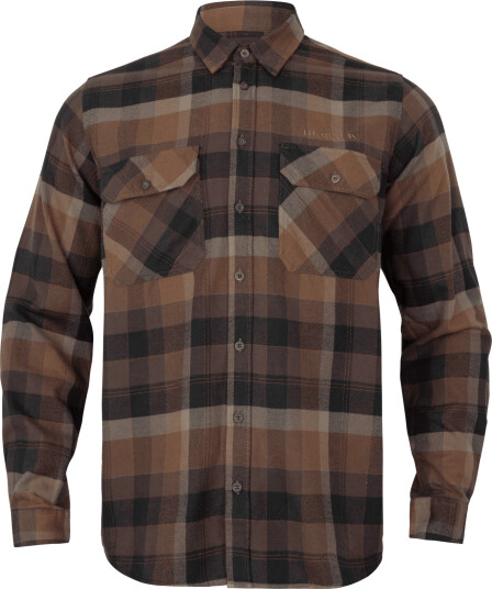 Härkila Asmund L/S Shirt Men Rust Brown Check 3XL 3XL