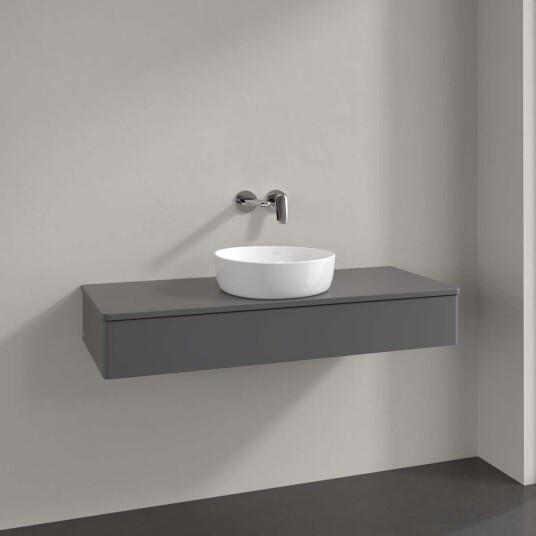Villeroy & Boch  Antao Servantskap med 1 skuff 120x50x19 cm u/lys Antrasitt Matt