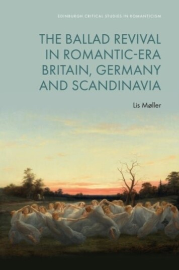 The Ballad Revival in Romantic era Britain Germany and Scandinavia