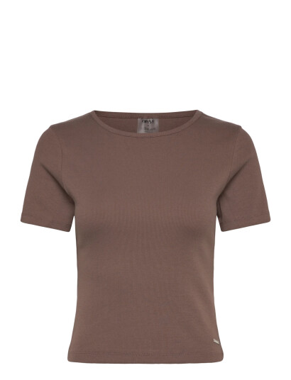 aim´n Ease Ribbed Short Sleeve - Brown - XS