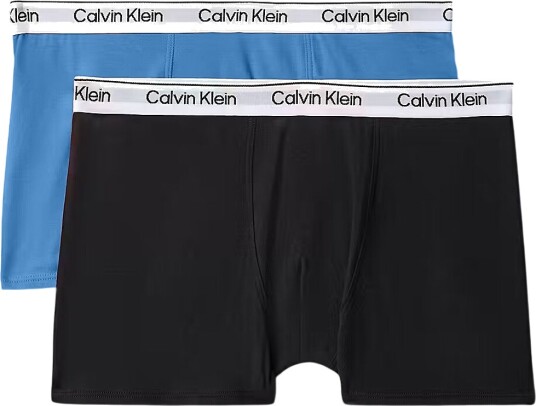 Calvin Klein Boxershorts 2 pack Marina/Hvitvin Black Calvin Klein 8 10 år 128 140 Boxershorts Blå Svart