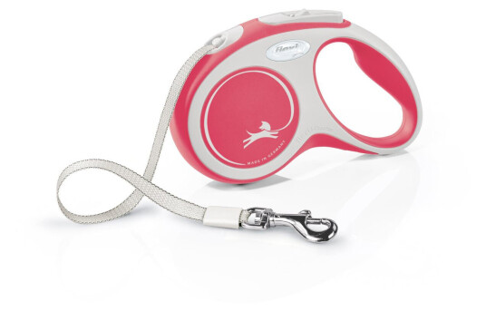 Flexi New Comfort Tape Hundebånd S 5m Rød - Maks 15kg