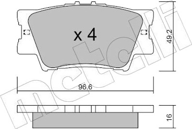 METELLI 22 0749 0 Bremseklosser