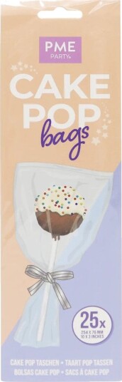 Pme Cake Pops Pose Med Sølvsløyfe Pme Cake Pops Pose Med Sølvsløyfe