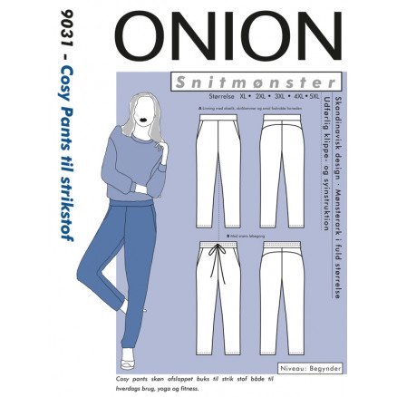 ONION Snittmønster 9031 Plus Cosy Pants til Strikkstoff