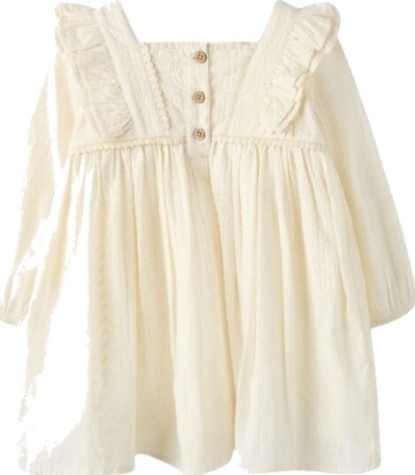 Lil- Atelier Roso Long Sleeve Dress Beige 122