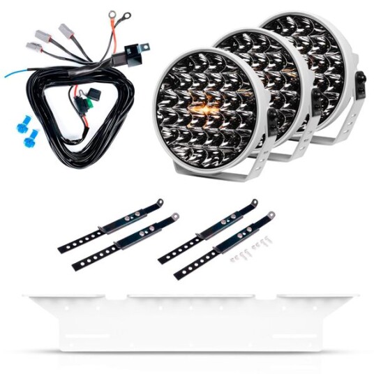 Ekstralys PURELUX 9110 DRL White   Rund / 23 cm / 175W 3 stk   Komplett pakke