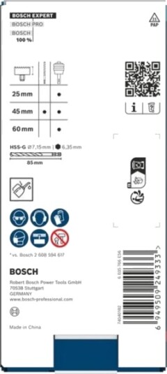Bosch Hullsagadapter PCP SDS-P HSS-G 85mm