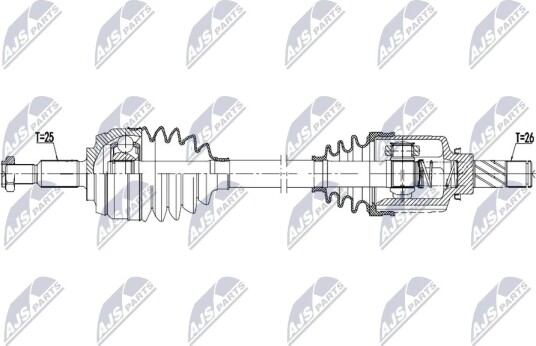 NTY NPW RE 269 Drivaksel