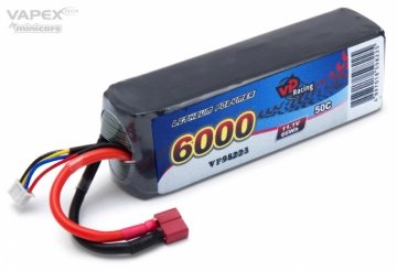 Vapex Li-Po Battery 3S 11,1V 6000mAh 50C T-Connector Vapex Li-Po Battery 3S 11,1V 6000mAh 50C T-Connector