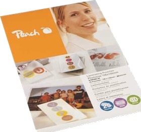 Peach Peach 80 Mikroner 25 Pack Glanset 100 X 150 Mm Lamineringspunger