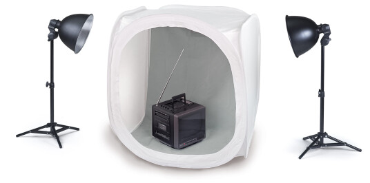 Kaiser 5864 Bordstudio 90cm Lystelt for produktopptak med lamper
