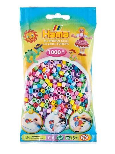 Hama Ironing beads-Pastelmix (050) 1000pcs. Hama Ironing beads-Pastelmix (050) 1000pcs.