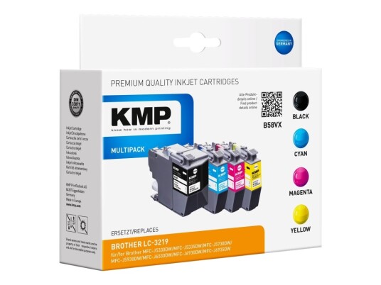 Kmp Multipack B58vx - 4-Pack - Høy Ytelse - Svart Gul Cyan Magenta - Kompatibel - Blekkpatron (Alternativ For: Brother Lc3219xlbk Brother Lc3219xlc Brother Lc3219xlm Brother Lc3219xly) - For Brother Mfc-J5330 J5730 J5930 J6530 J6935 Busin Kmp Multipack B58vx - 4-Pack - Høy Ytelse - Svart Gul Cyan Magenta - Kompatibel - Blekkpatron (Alternativ For: Brother Lc3219xlbk Brother Lc3219xlc Brother Lc3219xlm Brother Lc3219xly) - For Brother Mfc-J5330 J5730 J5930 J6530 J6935 Busin