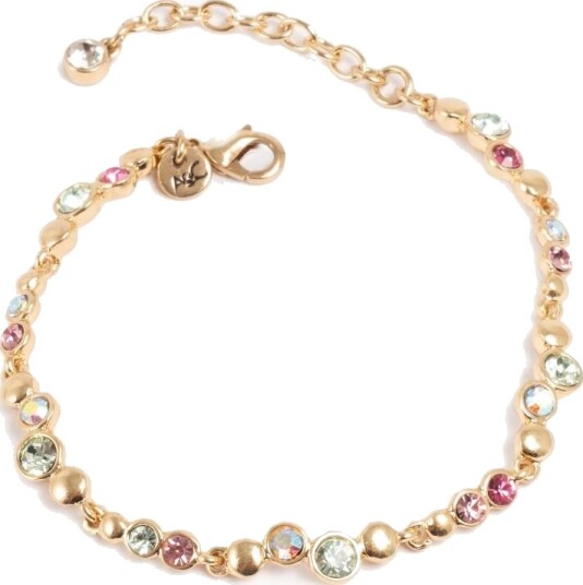 A&C Sweet Droplets armbånd i forgylt messing med krystall