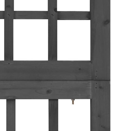 vidaXL Romdeler/espalier 6 paneler heltre svart 242,5x180 cm