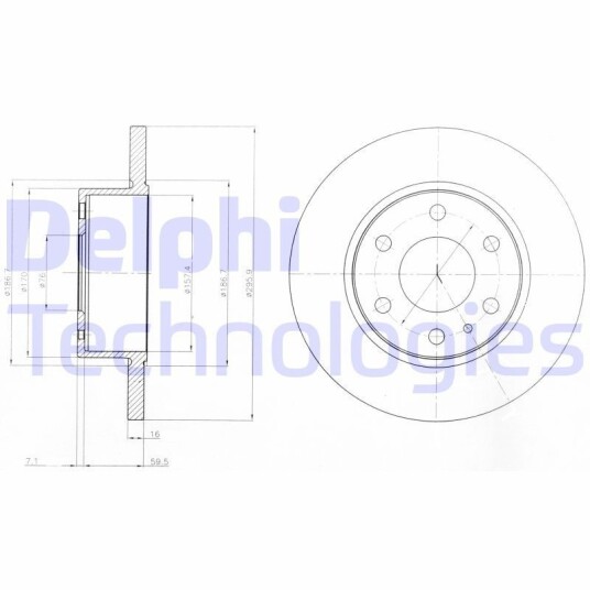 Bremseskive DELPHI BG4164