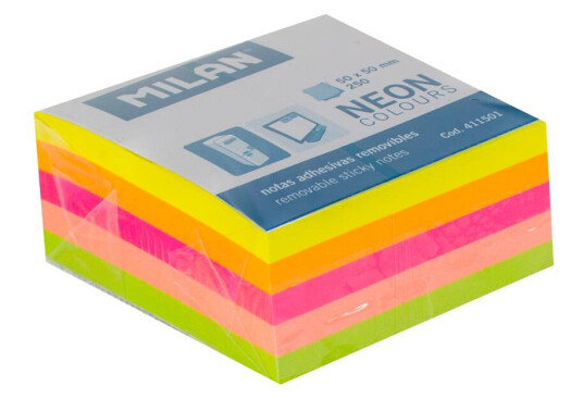 Milan Sticky Notes Mini 50 x 50mm Neonfarger Milan Sticky Notes Mini 50 x 50mm Neonfarger