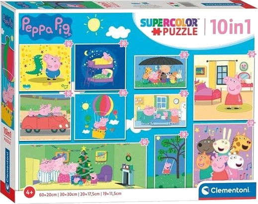Clementoni Puzzles Peppa Pig 10in1 Gulv