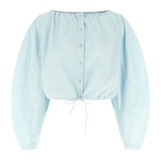 ROTATE Birger Christensen Tie Strap Ls Top Blue 36