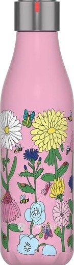 Les Artistes - Rosa Sløyfe termoflaske 0,5L Anette Moi store blomster rosa
