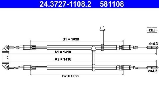 Bremsewire ATE 24.3727 1108.2 Bremsewire ATE 24.3727 1108.2