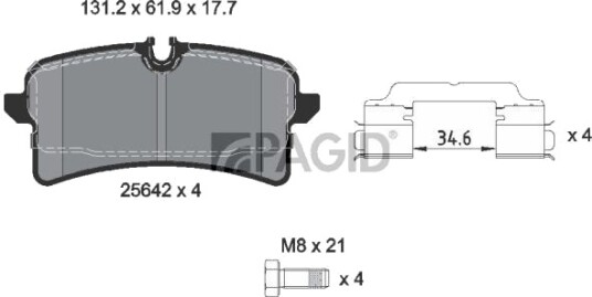 PAGID T2370N Bremseklosser PAGID T2370N Bremseklosser