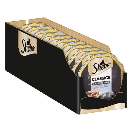 Sheba Megapakke Skåler 22 X 85 G Classics I Postei Kalv Og Kylling