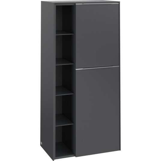 VILLEROY & BOCH SUBWAY 3.0 SIDESKAP 57X120 HØYRE GRAPHITE HÅNDTAK I KROM
