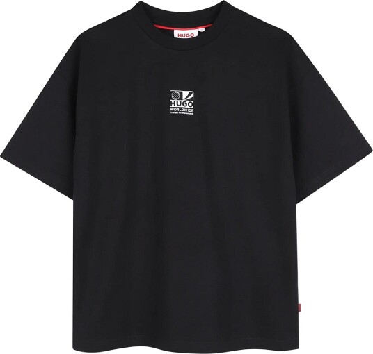 Hugo Kids Short Sleeves Tee Shirt BLACK 176