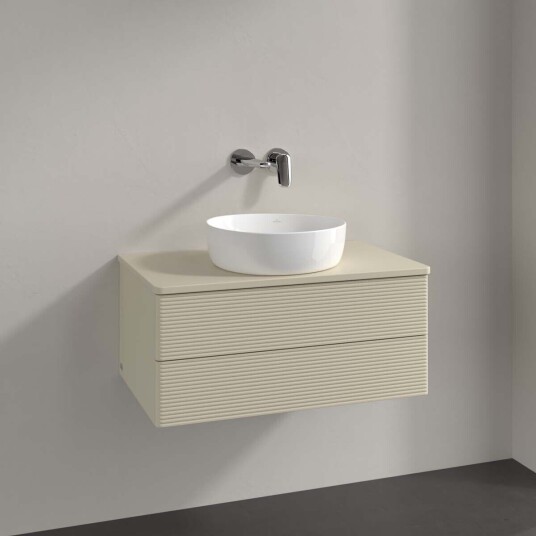Villeroy & Boch  Antao Servantskap med 2 skuffer 80x50x36 cm m/lys Grå Matt