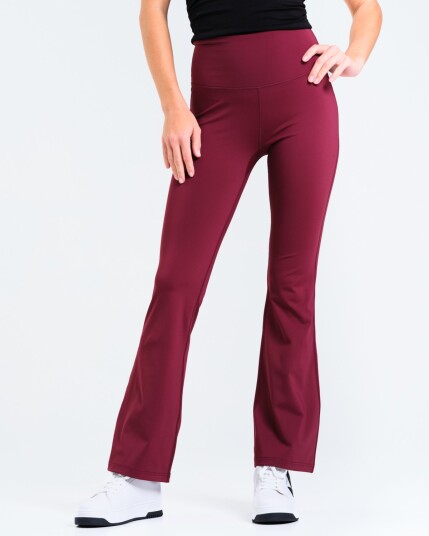 LEVITY Lotus Flare Pants Burgundy L LEVITY Lotus Flare Pants Burgundy L