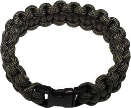 MFH Paracord-armbånd med liten klikklås - 1,9 cm bredt Oliven, Grønn