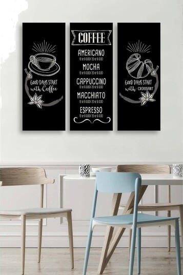 Decorative MDF Painting 3 Pieces 20x50
