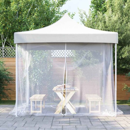 vidaXL Myggnett for utendørs 220 mesh hvit 300x300x200 cm